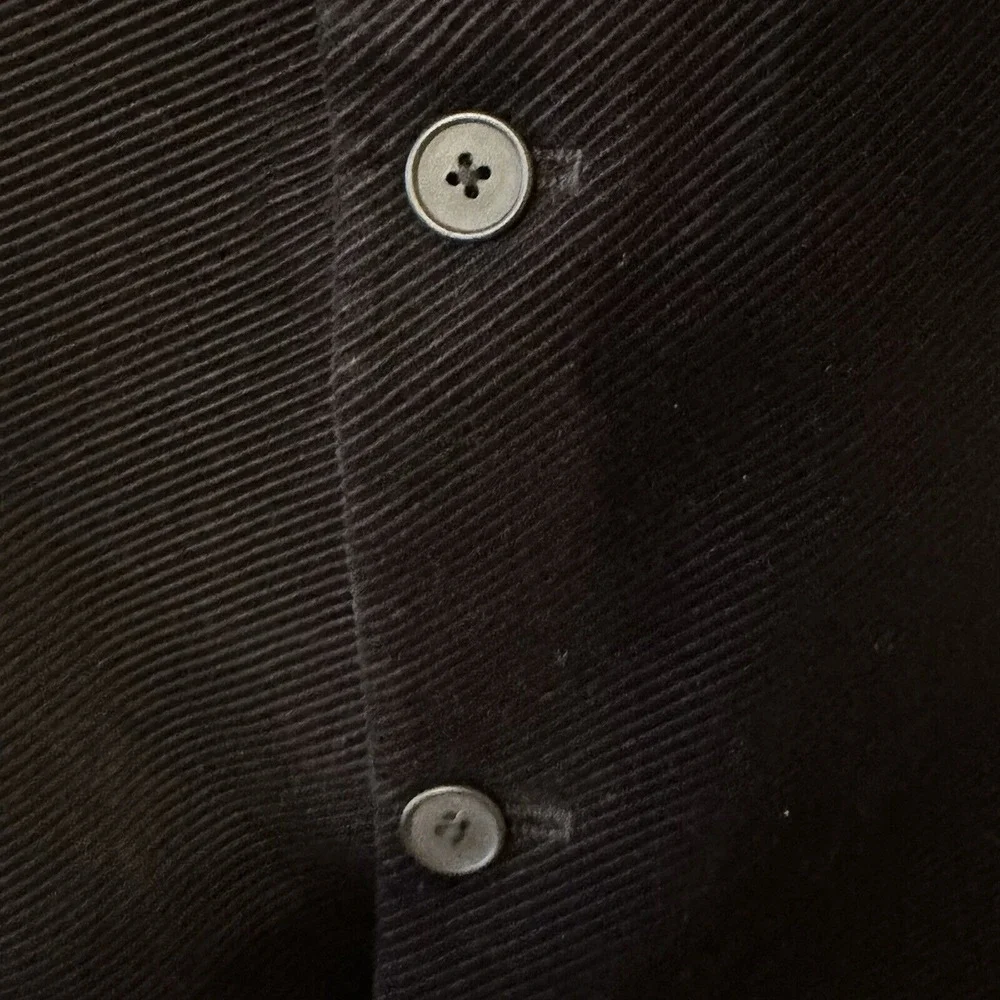 Banana Republic Black Mens Sports‎ Coat Curdoroy Blazer Pockets Size 44R *READ*